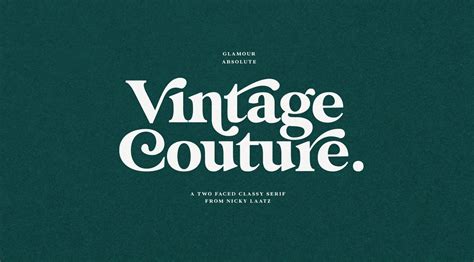 vintage couture font free download.